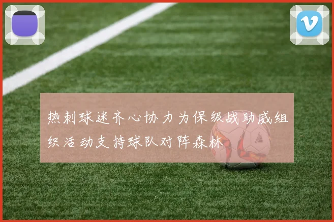 热刺球迷齐心协力为保级战助威组织活动支持球队对阵森林